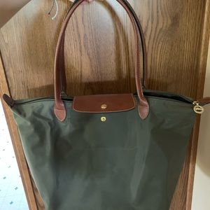 Green Longchamp Le Pliage - Large